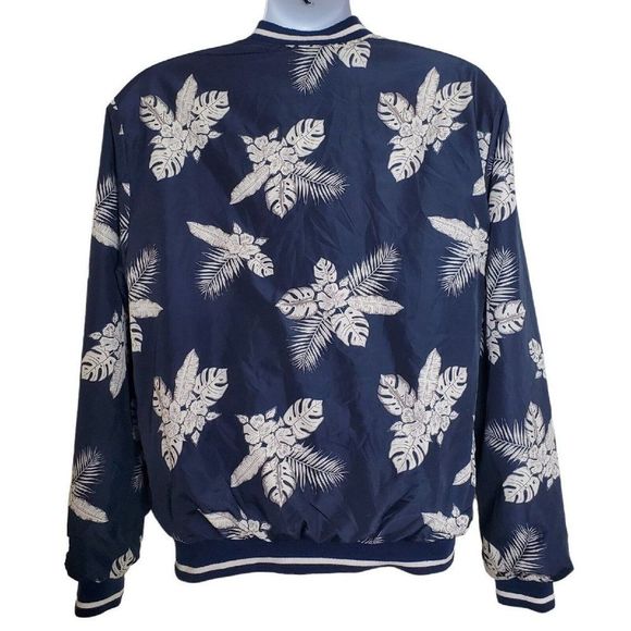 Sovereign Code Satin Nylon Full Zip Bomber Windbreaker Jacket Mens Large - Picture 4 of 16